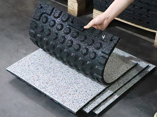 Ground rubber pad